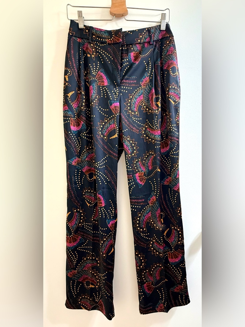 House of Harlow 1960 Navy Wide-Leg Printed Palazzo Pants - Picture 4 of 12